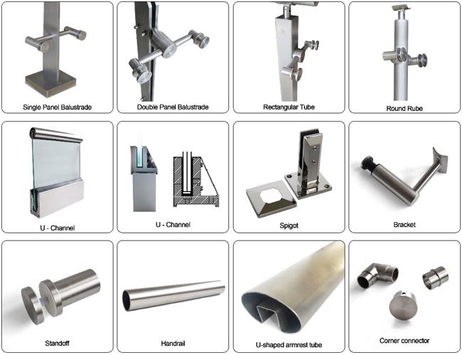 Outdoor glass railing China Outdoor glass railing China