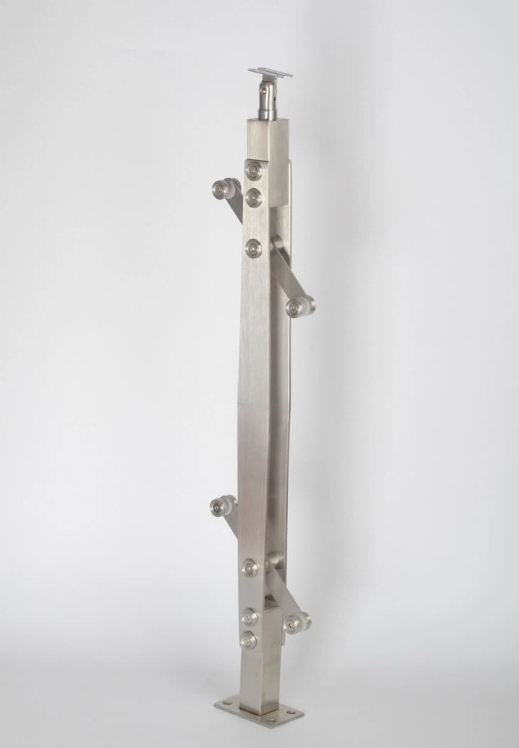 Stainless steel tangga Railing dengan kaca