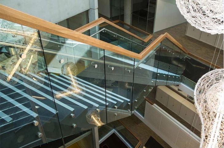 Steel Stair Railing With Glass